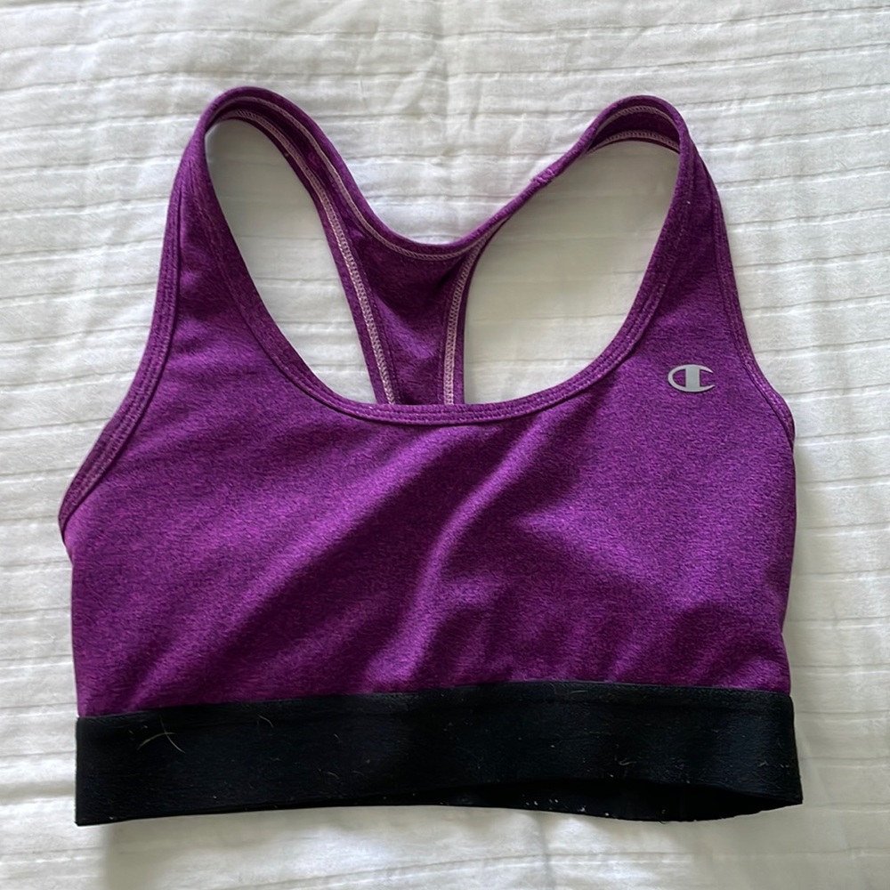 purple champion sports bra